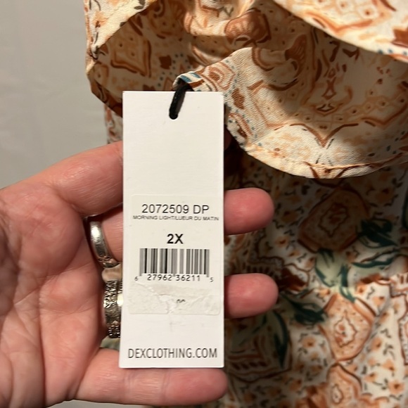 NWT DEX FLORAL WRAP DRESS 2X - Picture 9 of 16